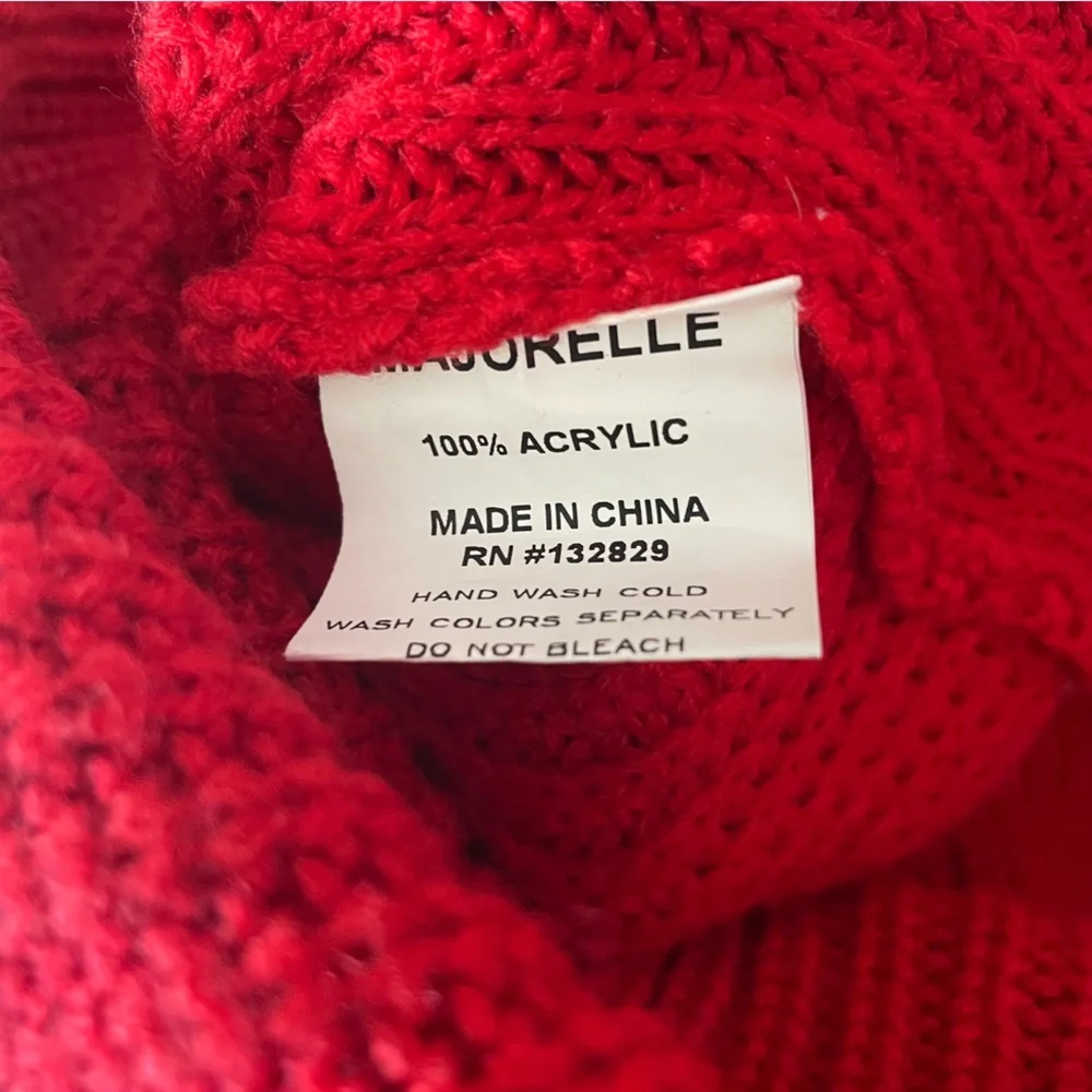Majorelle Cross Twist Back Sweater Red XS - Picture 13 of 13